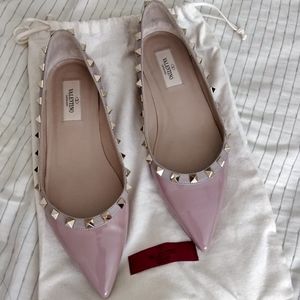 Valentino Rockstud Patent Flats